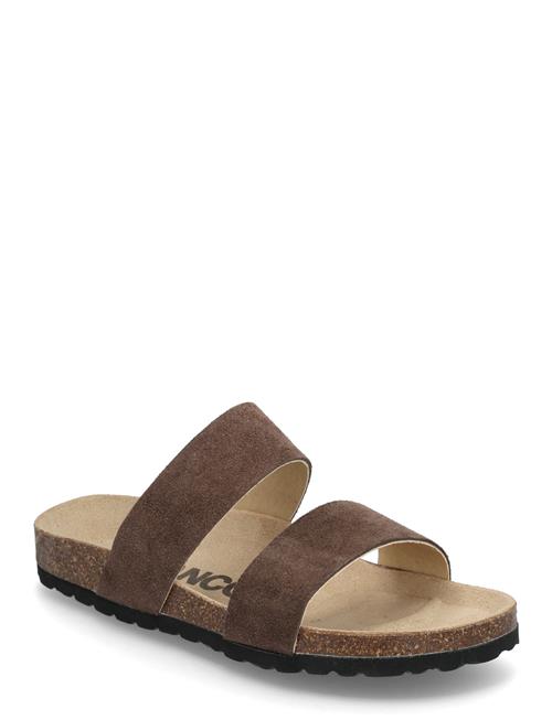 Se Biabetricia Twin Strap Sandal Suede Bianco Brown ved Booztlet