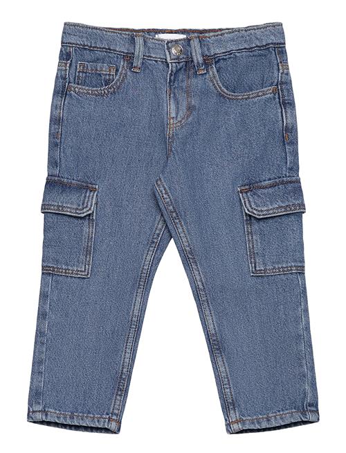 Cargo Style Straight Jeans Mango Blue