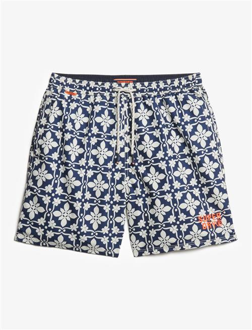 Tile Print 16 Swim Short Superdry Navy