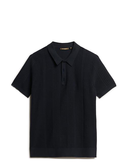 Short Sleeve Knitted Polo Superdry Navy