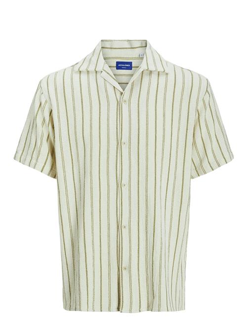 Jack & Jones Jorcoba Stripe Resort Shirt Ss Sn Jack & J S Beige