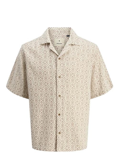 Jack & Jones Jprbluvincent Print Resort S/S Shirt Sn Jack & J S Cream