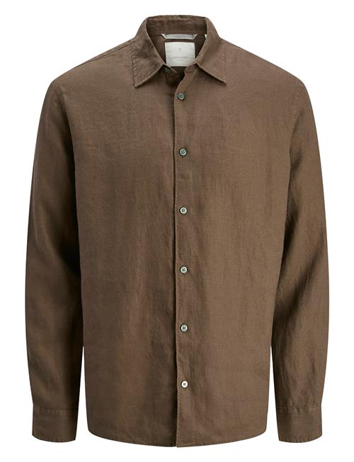 Jack & Jones Jprcclawrence Linen L/S Shirt Sn Jack & J S Brown