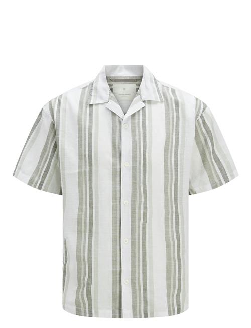 Jack & Jones Jprccsummer Stripe Resort S/S Shirt Sn Jack & J S White