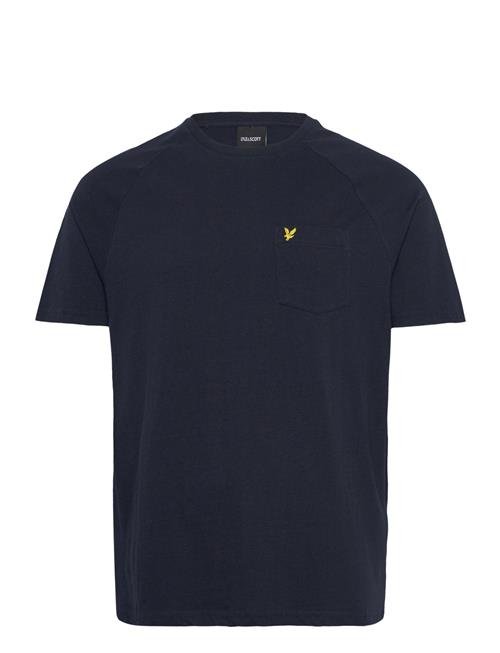 Linen Blend Raglan T-Shirt Lyle & Scott Navy