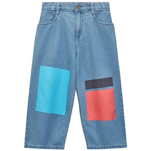 Wynken Kite Block Jeans Sky Blue Setting Sun 3 Y  Blå  3 år  Unisex