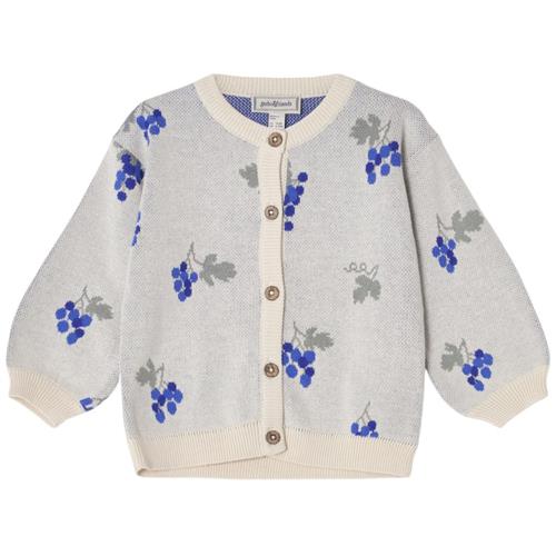 garbo&friends Strikket Cardigan Grapes Ecru | Hvid | 74/80 cm