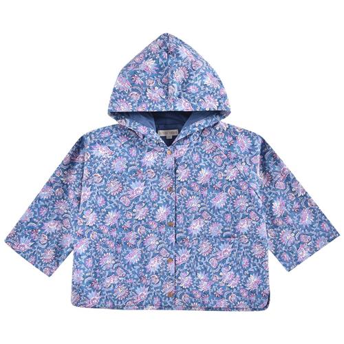 Louise Misha Felvet Regnfrakke Blue Capri Cove 8 Y  Blå  8 år  kvinde