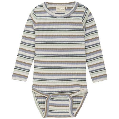 Minymo Ribbet Baby Body Blue Fog | Blå | 50 cm