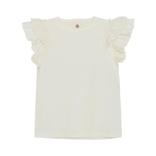 Se EnFant T-shirt Egret | Hvid | 110 cm ved Babyshop