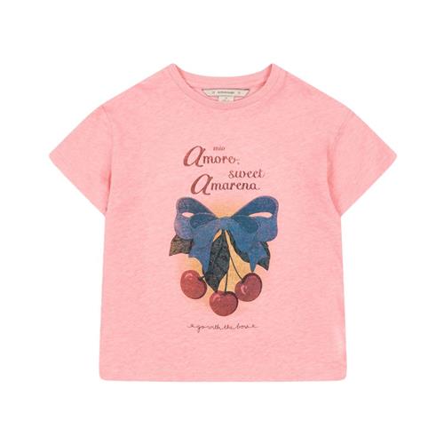 Konges Sløjd Era T-shirt Peony 2 Y  Lyserød  2 år  kvinde