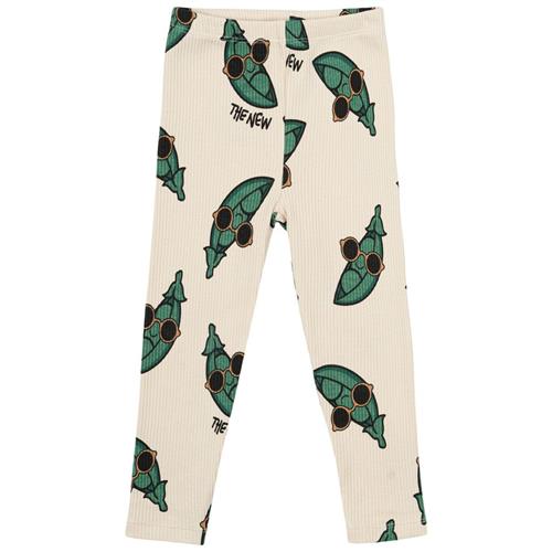 The New Siblings GOTS Nevi Rib-leggings White Swan 80 cm  Creme  80 cm  mand
