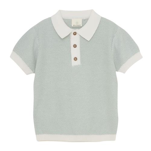 EnFant GOTS Strikket Poloshirt Jadeite | Grønn | 92 cm