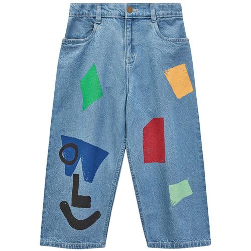Wynken Amazed Face Jeans Mid Bleach Wash 3 Y  Blå  3 år  Unisex