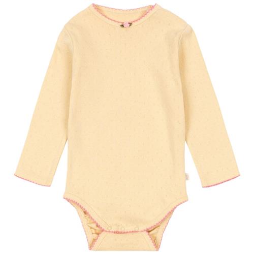 Se Konges Sløjd GOTS Minnie Baby Body Golden Fleece 9 months  Gul  9 måneder  kvinde ved Babyshop
