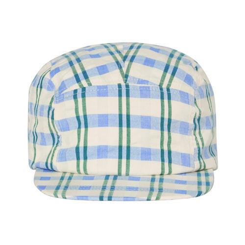 garbo&friends Seersucker-kasket Check Mar 42/44 cm  Grøn  42/44 cm  Unisex