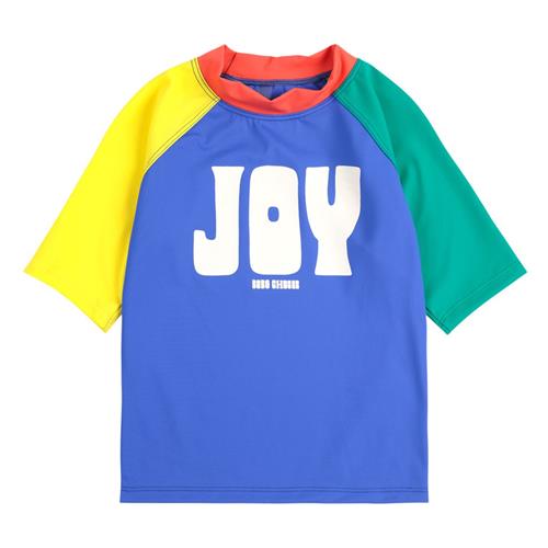 Bobo Choses Joy Color Block UV-Top Multicolor 10-11 Y  Blå  10-11 år  mand