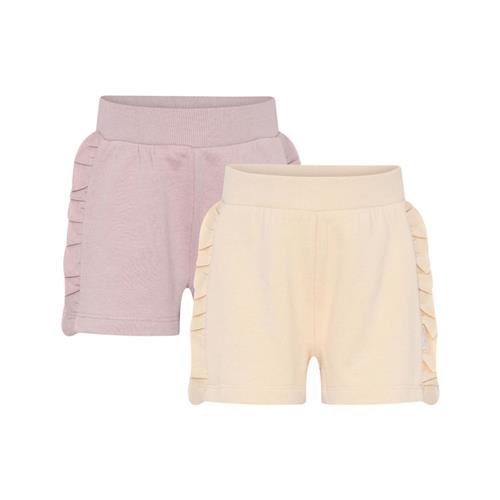 Minymo Basic 2-pak Sweatshorts Violet Ice 116 cm  Lilla  116 cm  kvinde
