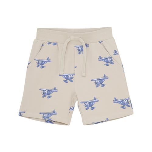 EnFant GOTS Sweatshorts Aop French Oak 110 cm  Beige  110 cm  mand