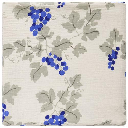 garbo&friends Muslin Swaddle Tæppe Grapes Blue One Size      Unisex