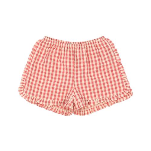 Konges Sløjd GOTS Kim Frill Shorts Flamingo Plume Check | Lyserød | 7-8 years