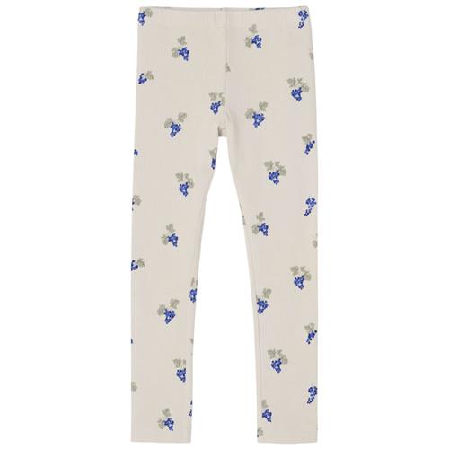 garbo&friends Leggings I Jersey Grapes Ecru 122/128 cm  Hvid  122/128 cm  Unisex