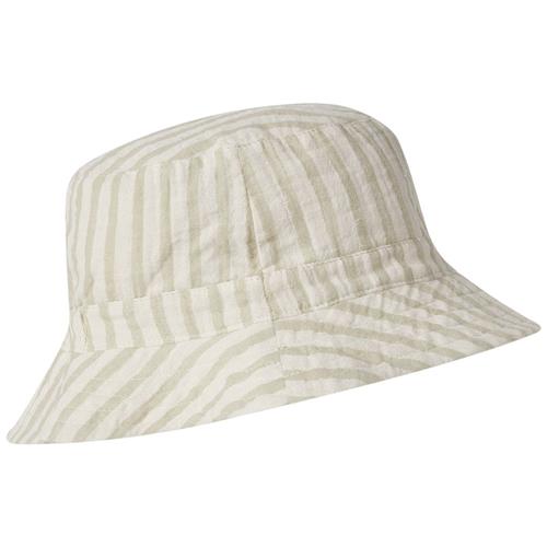 garbo&friends Muslin Bucket Hat Stripe Pebble | Hvid | 50/52 cm