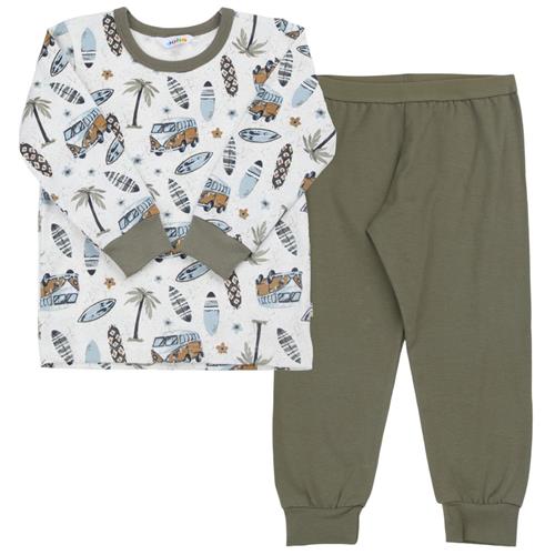 Joha Pyjamas Off White 100 cm  Grøn  100 cm  mand