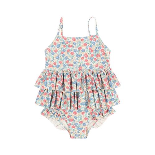 Konges Sløjd Manuca Frill Badedragt Fiola 4 Y  Creme  4 år  kvinde
