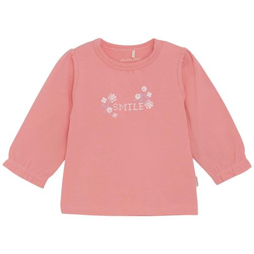 Minymo Langærmet T-shirt Strawberry Ice 86 cm  Lyserød  86 cm  Unisex