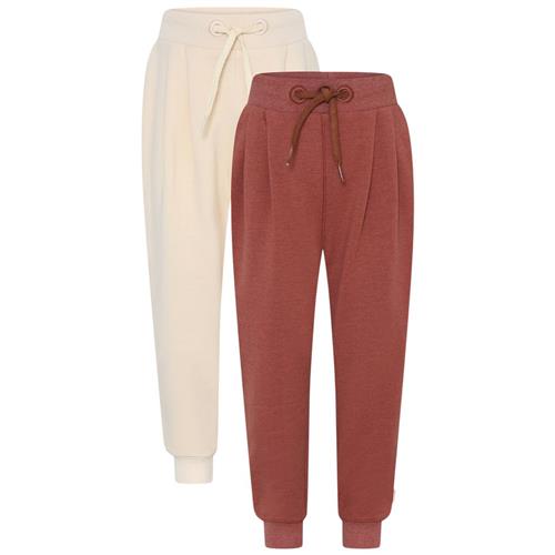 Minymo Basic 2-pak Sweatpants Mahogany 116 cm  Brun  116 cm  kvinde