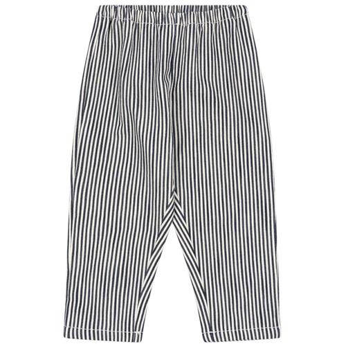 Se Konges Sløjd GOTS Fender Bukser Naval Stripe | Marine blå | 18 months ved Babyshop