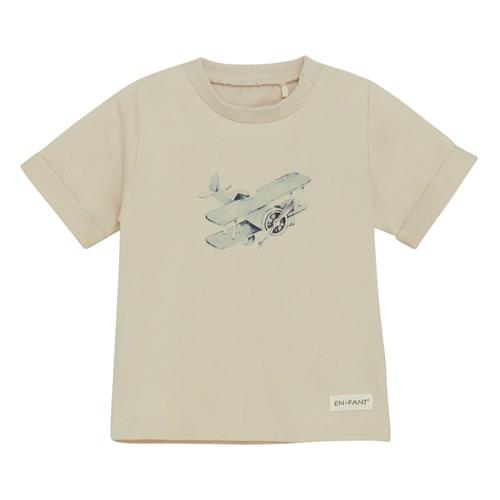 Se EnFant T-shirt Aop French Oak | Beige | 92 cm ved Babyshop