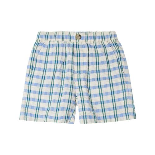 garbo&friends Seersucker-shorts Check Mar | Grønn | 110/116 cm