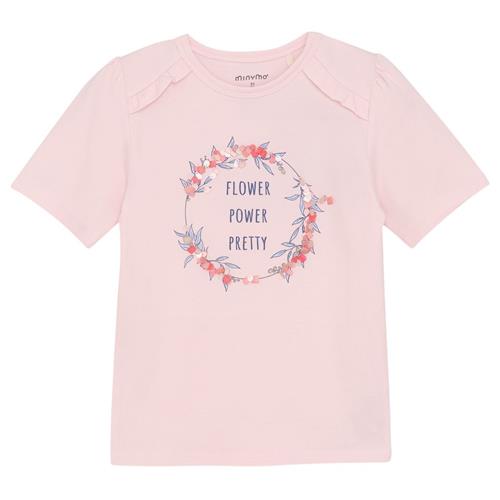 Minymo T-shirt Pink Dogwood 86 cm  Lyserød  86 cm  kvinde