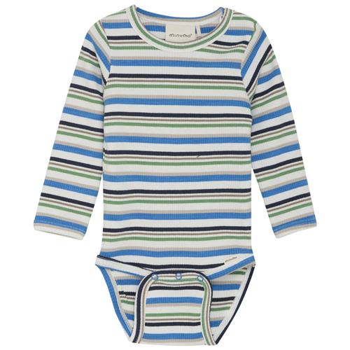 Minymo Ribbet Baby Body Regatta | Blå | 56 cm