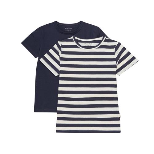 Minymo Basic 33 2-pak T-shirt Marshmallow 128 cm  Hvid  128 cm  mand