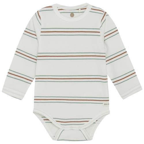 EnFant Stribet Baby Body Jadeite 80 cm  Creme  80 cm  mand