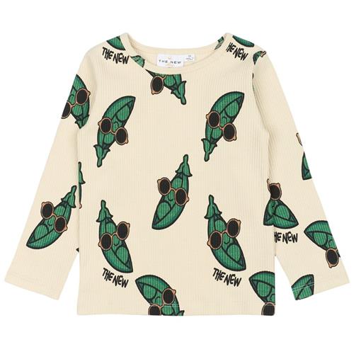 The New Siblings GOTS Nevi Rib T-shirt White Swan 80 cm  Creme  80 cm  mand