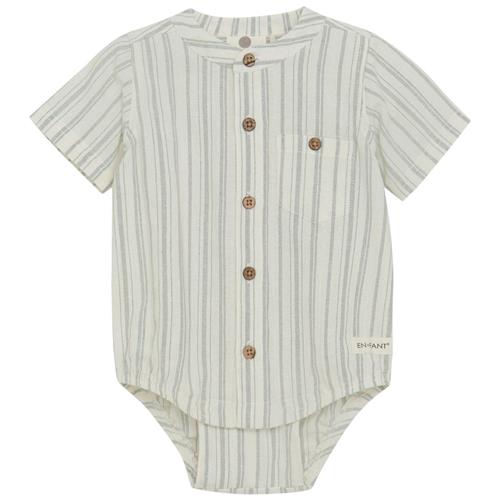 EnFant GOTS Kortærmet Body Skjorte Eggnog 56 cm  Creme  56 cm  mand