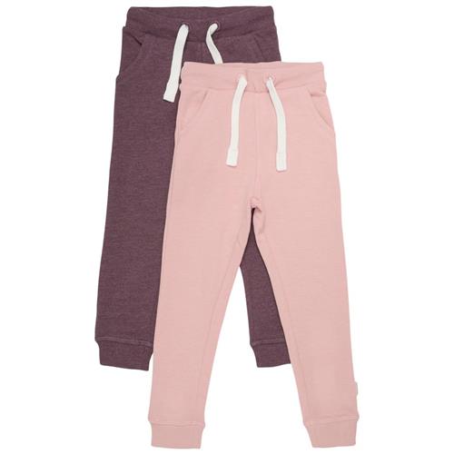 Minymo Basic 37 2-pak Sweatpants Misty Rose | Lyserød | 80 cm