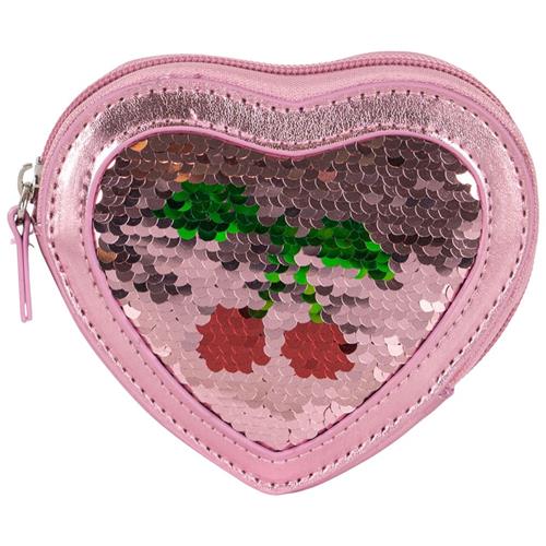 Se Konges Sløjd Heart Sequin Tegnebog Rose | Lyserød | 0 ved Babyshop