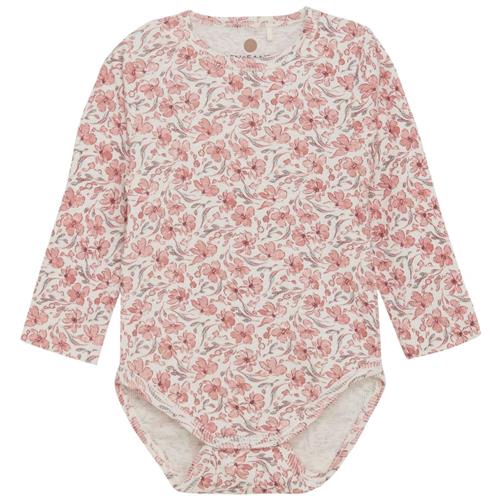 EnFant GOTS Ribbet Baby Body Aop Eggnog 92 cm  Lyserød  92 cm  kvinde
