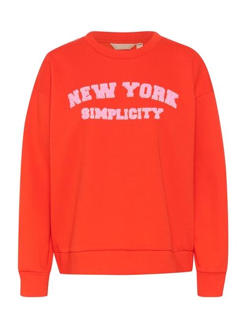 CULTURE Sweatshirt 'Charlie'  lyserød / brandrød