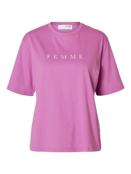 SELECTED FEMME Shirts 'SLFVILJA'  fuchsia / hvid