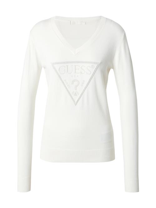 Se GUESS Pullover 'MIRIAM'  creme / sølv ved About You