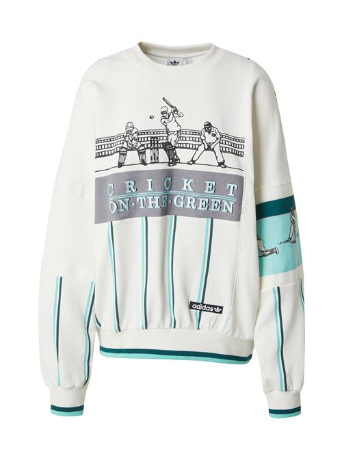 Se ADIDAS ORIGINALS Sweatshirt  grå / lysegrøn / sort / hvid ved About You