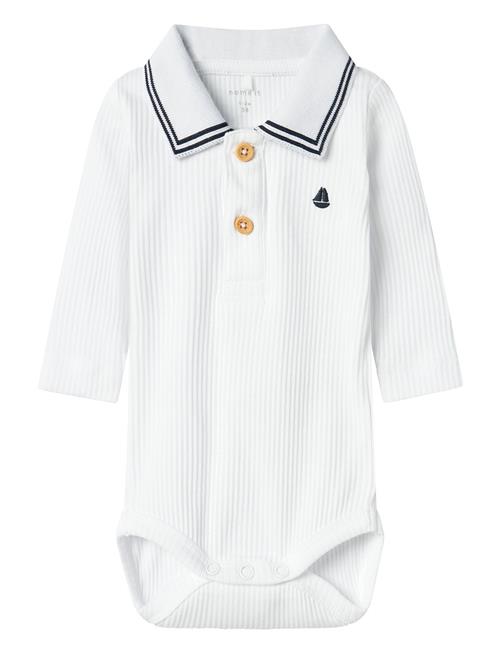 Se Nbmfriman Ls Polo Body Name It White ved Booztlet