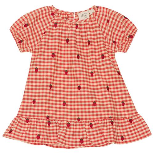 Flöss Molly Kjole Berry Gingham | Rød | 92 cm