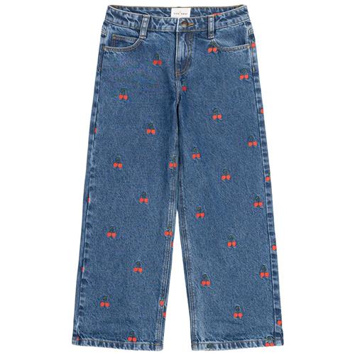The New Natalia Brede Jeans Medium Blue Denim 9-10 Y  Blå  9-10 år  kvinde